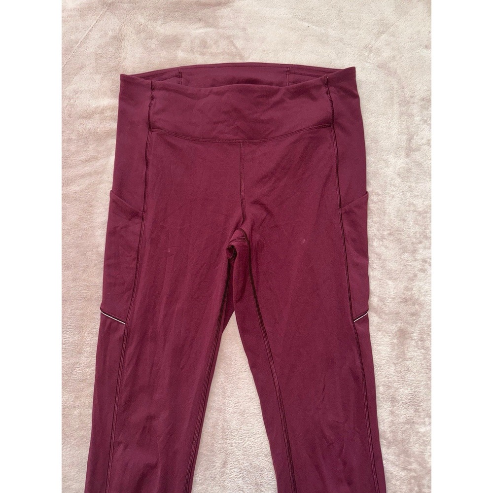 Lululemon Women's Speed Up Tight Red Maroon Full-On Luxtreme‎ Size 8 Tall - Picture 6 of 11
